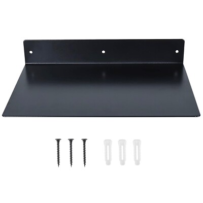 RealPlus Metal Floating Shelf Wall Mounted (12 inch x 8 inch) Heavy Duty