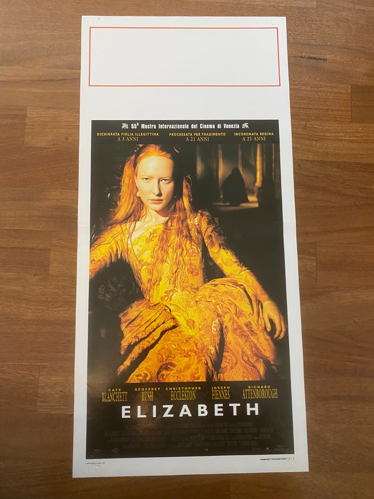 Locandina originale film Elizabeth (1998) - Regia di Shekhar Kapur
