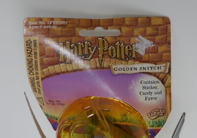 Tapper 2001 Harry Potter Golden Snitch Plastic Ball RARE Sticker