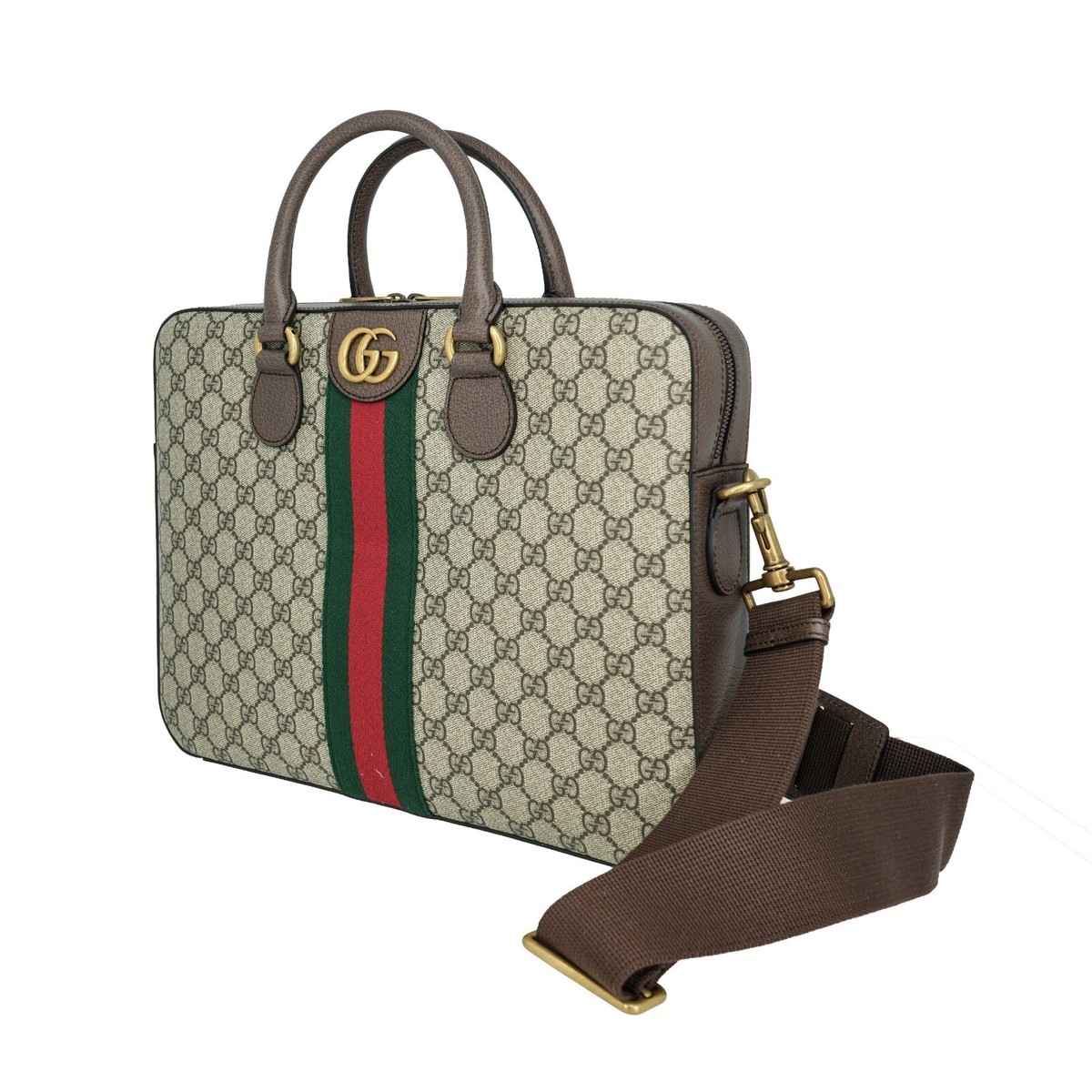 New Authentic Gucci Unisex Ophidia GG Supreme Briefcase
