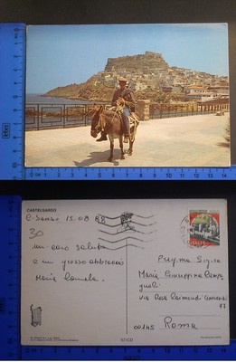 Castelsardo (Ss) - Panorama Der Fundort Und Hirte Sardo Auf Mulo- Seltenheit' -
