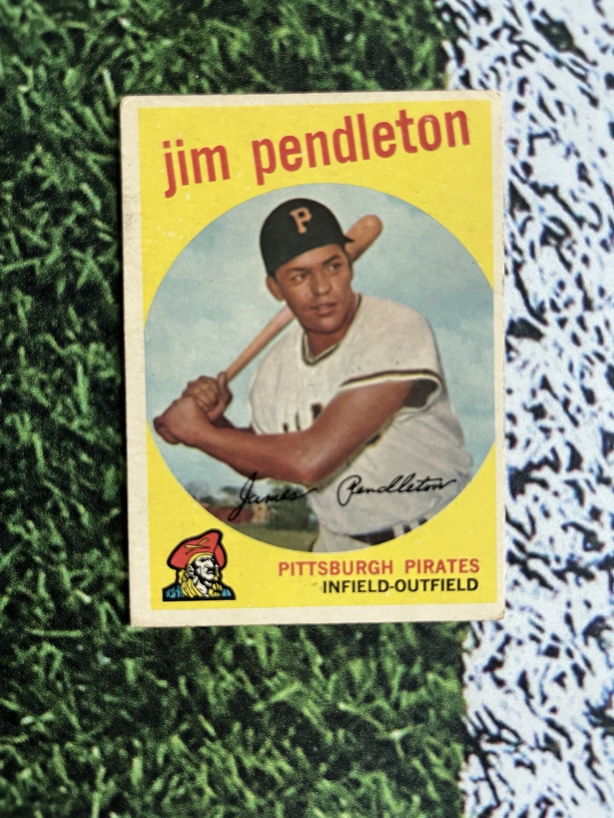 1959 Topps Baseball Jim Pendleton #174 Pittsburgh Pirates EX Low Shipping 