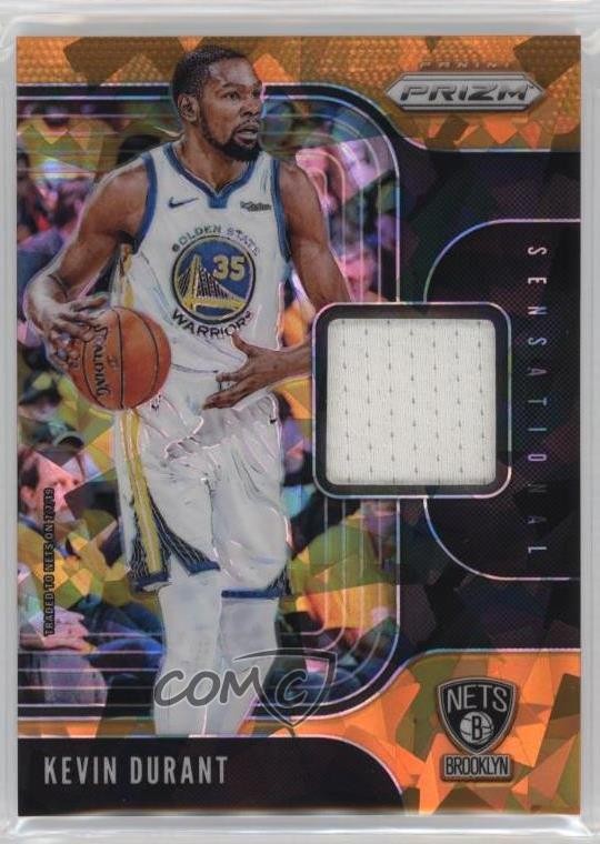 2019-20 Panini Prizm Sensational Swatches Jersey Orange Ice Kevin Durant 14hk