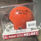 Riddell Cleveland Browns Mini Helmet Signed Bill Willis HOF '77 JSA