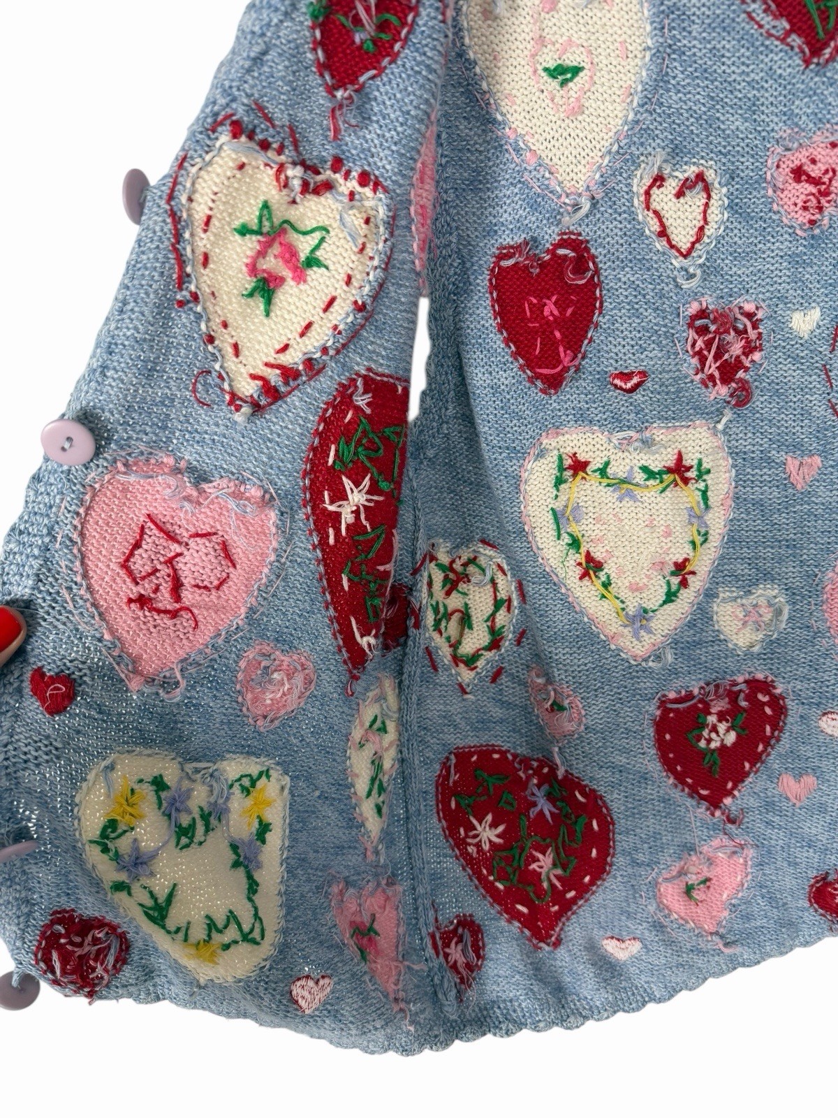 Vintage Eagles Eye Collectibles Knit Valentines Sweater Vest Hearts Size Small