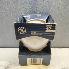 GE 40 Watt Globe Pearlescent Light Bulb NOS