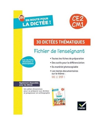 En route pour la dictée CE2-CM1 ! Vive le sport ! Ed. 2024 - Fichier de l'ensei