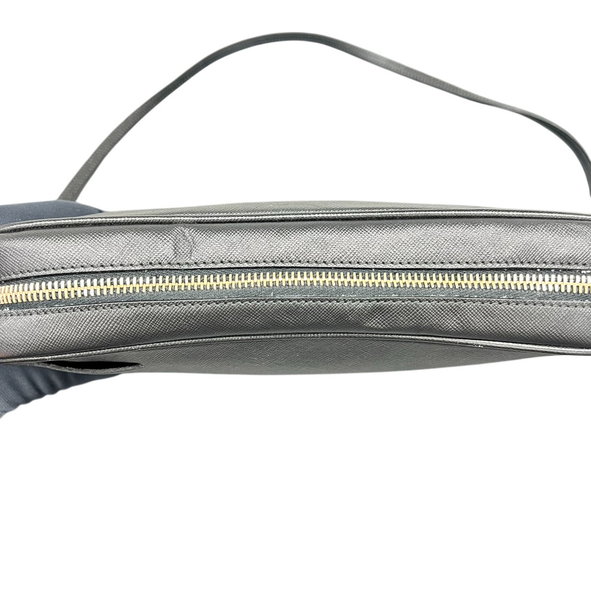 Excellent Condition PRADA Saffiano Leather Shoulder Bag BT0077 Black for Women A thumbnail 8