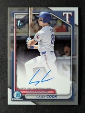 2024 Bowman Chrome CASEY COOK 1st Prospect Auto Texas Rangers #CPA-CCY