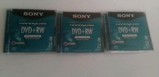 Sony Handycam DVD RW Mini Discs 1.4GB 30 Min Single Sided AccuCORE Lot Of 3