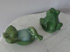 LOT 2 CERAMIC FROGS WHIMSICAL CUTE FUN ADORABLE SASSY MINT CONDITON — photo 2