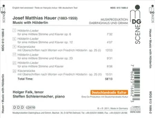 STEFFEN SCHLEIERMACHER/HOLGER FALK JOSEF MATTHIAS HAUER: MUSIC WITH HÖLDERLIN NE
