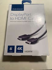 Insignia NSPD06502 6ft Display Port to HDMI Cable - Black