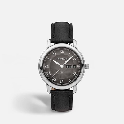 Montblanc Star Legacy Automatic Day Date 39mm 134296 Uhr Watch Leder Schwarz