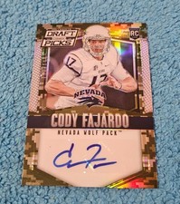 2015 Prizm Draft Picks Cody Fajardo Nevada Camo Rookie Autograph 150/199 #167