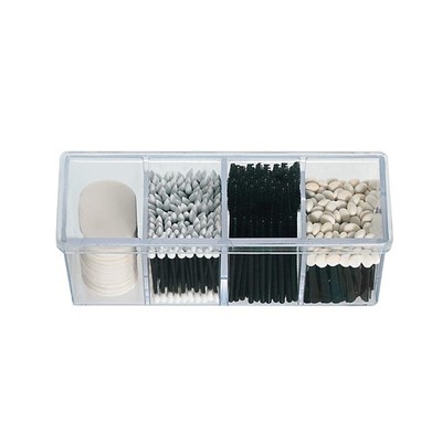 4-Compartment Makeup Organizer and Storage: 4 Compartment, Clear,Transparent