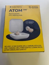 Audien Atom One Rechargeable OTC Hearing Aids BRAND NEW