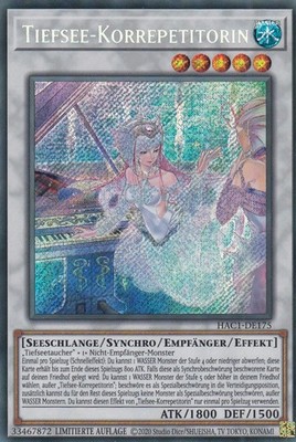 Tiefsee-Korrepetitorin HAC1-DE175 Secret Rare Hidden Arsenal: Chapter 1 Yugioh