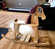 Wooden Ride-On ROCKING HOBBY HORSE W/Handles; 35" L X 11" W;Kid/Toddler Toy;Gift