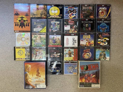 Amiga CD32 games bundle - 28 x titles - Good condition - Vintage and RARE!