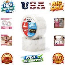 Packing Tape, 2 Pack, 2 Inch Wide, 60 Yards, 1.9mil, No Smell, Clear Packing ...