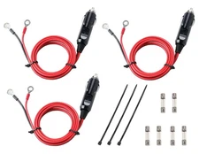 12V 24V Heavy Duty 16 AWG 15A 20A Male Plug Cigarette Lighter Adapter Power S...