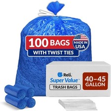 40-45 Gallon Heavy Duty Trash Bags Made in USA