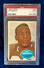 1960 Topps Jim Brown, PSA 5 Excellent!  Nicely Centered