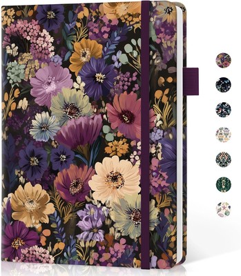 Lined Journal Notebook for Women & Men, Hardcover Leather Journal for writing, A
