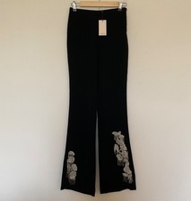 NWT Cinq a Sept 5 a 7 Candace Floral Beaded Embellished Flare Pants 0 Luxe 465