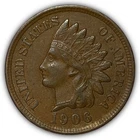 1906 Indian Head Cent Almost Uncirculated AU Coin #27409