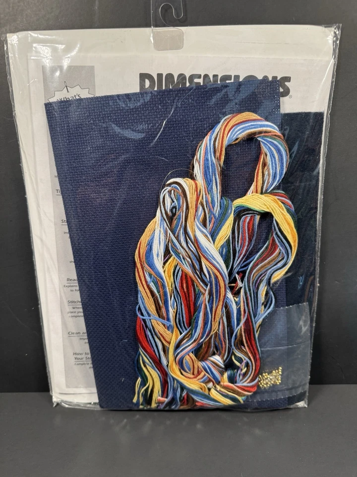 AQUÍ VIENE SANTA MEDIAS (DE COLECCIÓN 1996) Dimensiones Contadas Punto de Cruz Kit 16" NUEVO Foto 4 de 4