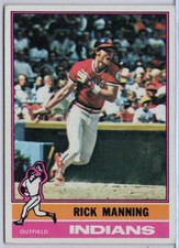 1976 Topps #275 Rick Manning in EX Condition Indians