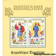 Togo Christ Lot 5 , 1 souvenir sheet