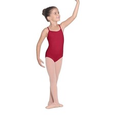 Bloch Dance Girls Parem Microlux Camisole Leotard, Red, 8-10