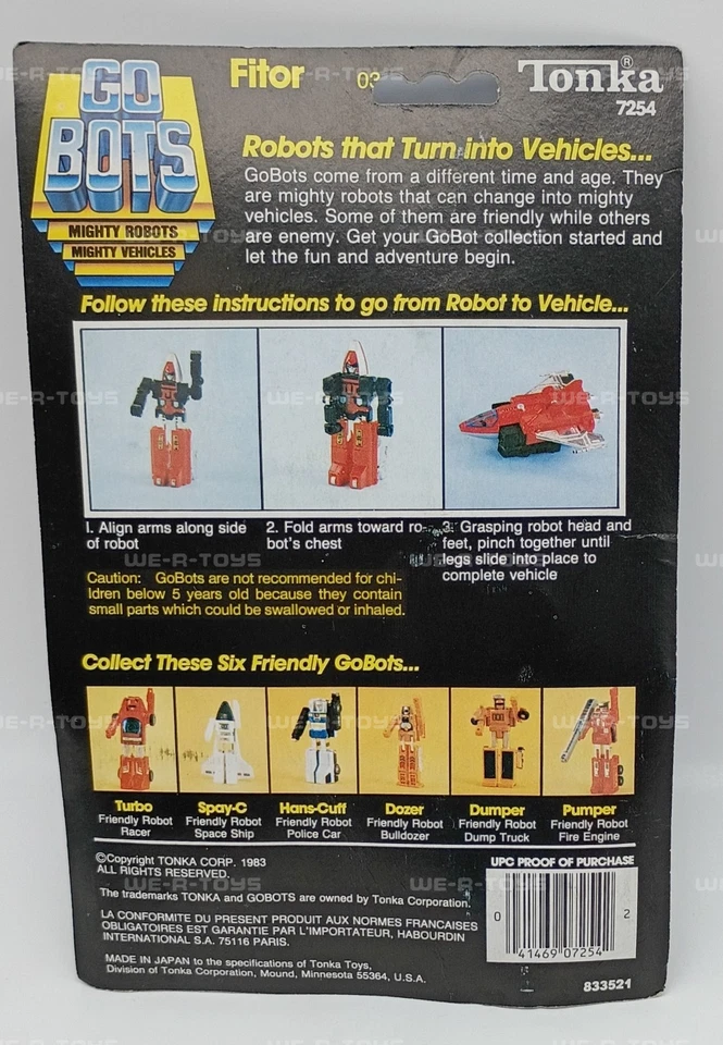 GoBots Fitor Enemy Robot Jet Mighty Robots Mighty Vehicles Action Figure 1983 - Image 3 of 4