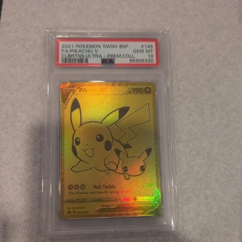 New Listing2021 Pokemon Celebrations Ultra Premium Collection Gold Pikachu V 145 PSA 10