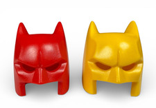 OFFICIAL Lego Unreleased Monochrome Prototype Lot of 2 Batman Minifigure Cowls