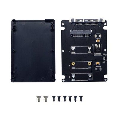 MSATA Mini-PCI-E-SSD auf 2,5-Zoll-SATA-Konverterkarte mit Shell, Schwarz Lapt...