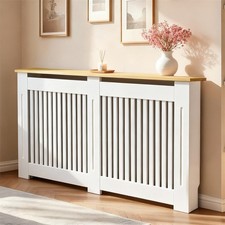 Radiator Cover Modern MDF Cabinet Heating Shelf Storage Home with Brackets