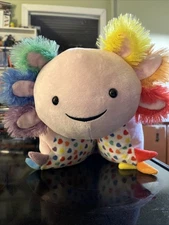 Pillow Pets Axolotl Pink Rainbow 18" Plush Stuffed Animal  FAST SHIPPING