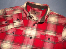 ORVIS Long Sleeved Button Up Heavy Flannel Button Up Shirt Men's Medium