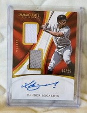 2017 Panini Immaculate Dual Material /25 Xander Bogaerts Auto  #DMA-XB 