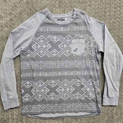 Staple World Renown Pigeon Men s Size XL Long Sleeve Shirt Blue Fair Isle