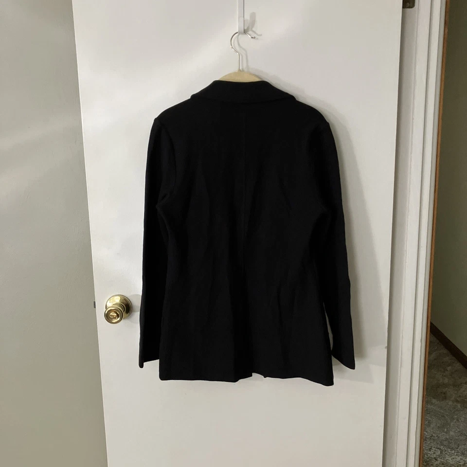 Matty M Ladies' Knit Boyfriend Blazer, Black, Small - Image 4 of 4