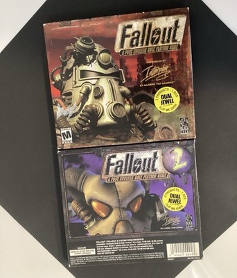 Fallout 1 & Fallout 2 Double Pack Dual Jewel Case PC Game Excellent Condition