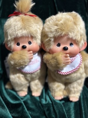 Monchhichi Sekiguchi Medium Blonde-Beige Premium Boy And Girl Set