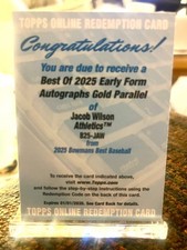 2025 Bowman's Best Baseball Jacob Wilson #B25-JAW Gold Autograph Redemption /50