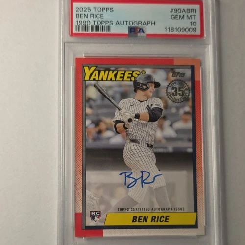 Ben Rice 2025 Topps Ben Rice #90A Auto