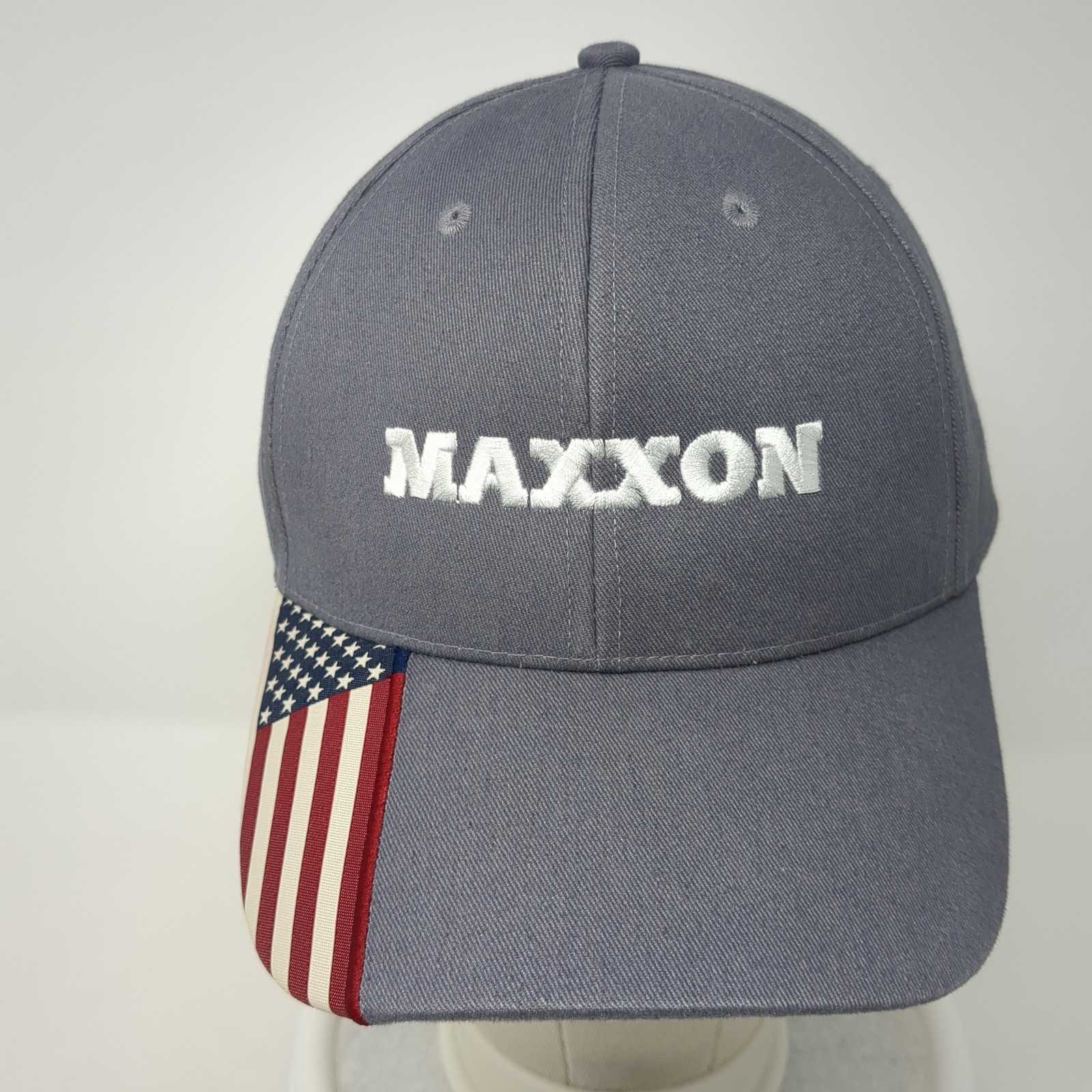 Maxxon Strapback Hat Gray One Size Adjustable USA… - image 2